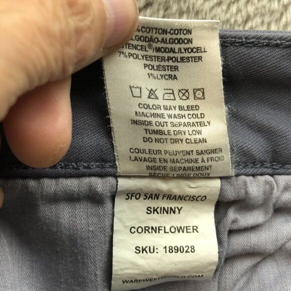 Warp + Weft Women's LuxSculpt Skinny Jeans 30x28 Classic Casual Purple Preppy - Picture 11 of 15